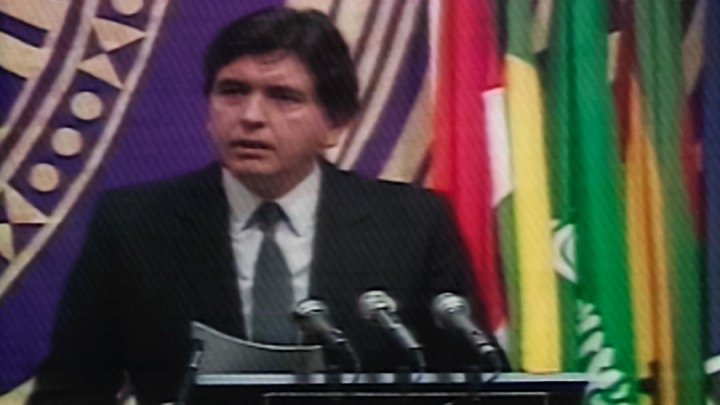 <span>Alan García en Zimbabwe: Cumbre del Movimiento de Países No Alineados</span>