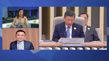 La llegada del presidente de China