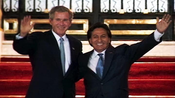 Alejandro Toledo recibe a George W. Bush en Palacio 